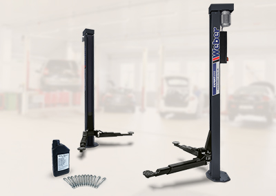 2 Säulen „Spindel“ Hebebühne Weber Expert Serie C-2.30 inkl. Anker und Spindelöl