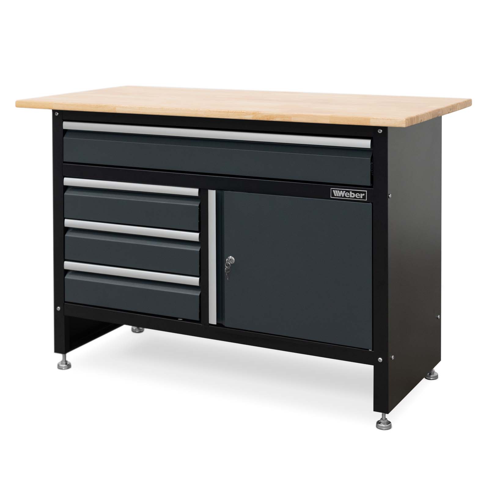 Werkbank mit 120 x 60 cm Holzarbeitsplatte