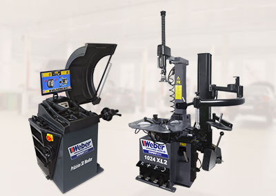 PKW Reifenmontiermaschine 1024-XL-2HP und Radwuchtmaschine Präzision-3D-Monitor